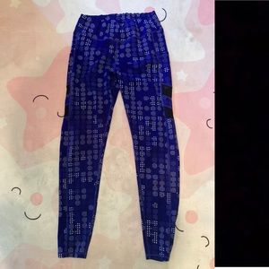 Popfit leggings blue & white XL